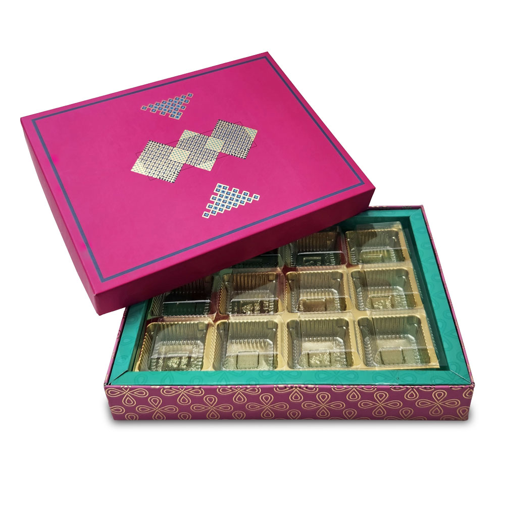 diamond 12 cavity box with lid