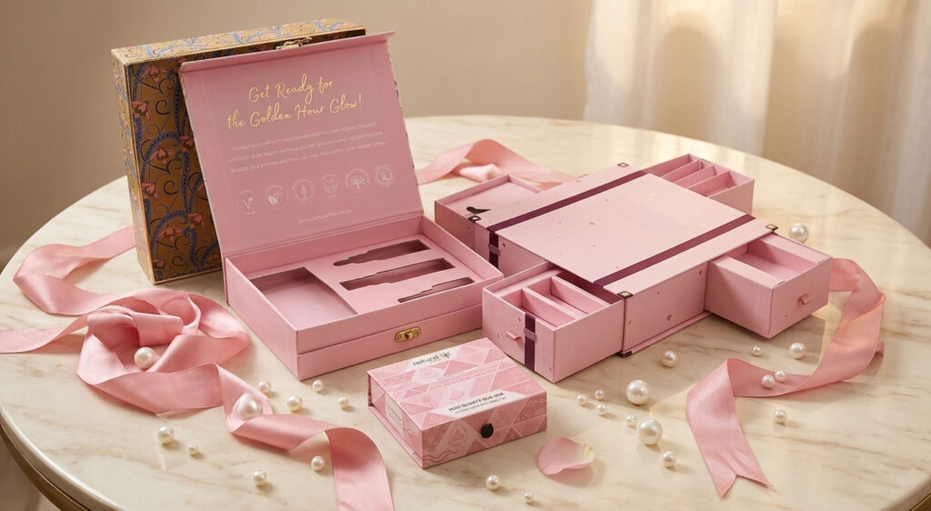 pink custom box